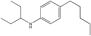 N-(pentan-3-yl)-4-pentylaniline Struktur