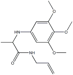 N-(prop-2-en-1-yl)-2-[(3,4,5-trimethoxyphenyl)amino]propanamide Struktur