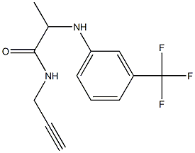 N-(prop-2-yn-1-yl)-2-{[3-(trifluoromethyl)phenyl]amino}propanamide Struktur