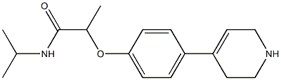 N-(propan-2-yl)-2-[4-(1,2,3,6-tetrahydropyridin-4-yl)phenoxy]propanamide Struktur