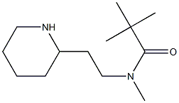 N,2,2-trimethyl-N-[2-(piperidin-2-yl)ethyl]propanamide Struktur