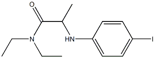 N,N-diethyl-2-[(4-iodophenyl)amino]propanamide Struktur