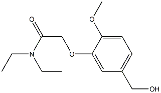 N,N-diethyl-2-[5-(hydroxymethyl)-2-methoxyphenoxy]acetamide Struktur