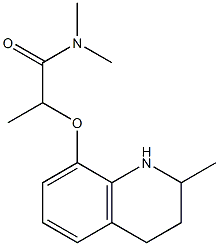 N,N-dimethyl-2-[(2-methyl-1,2,3,4-tetrahydroquinolin-8-yl)oxy]propanamide Struktur