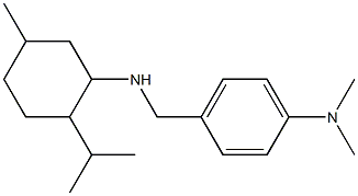 N,N-dimethyl-4-({[5-methyl-2-(propan-2-yl)cyclohexyl]amino}methyl)aniline Struktur