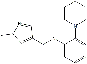 N-[(1-methyl-1H-pyrazol-4-yl)methyl]-2-(piperidin-1-yl)aniline Struktur