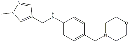 N-[(1-methyl-1H-pyrazol-4-yl)methyl]-4-(morpholin-4-ylmethyl)aniline Struktur