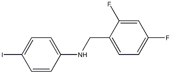 N-[(2,4-difluorophenyl)methyl]-4-iodoaniline Struktur