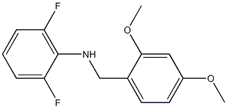 N-[(2,4-dimethoxyphenyl)methyl]-2,6-difluoroaniline Struktur