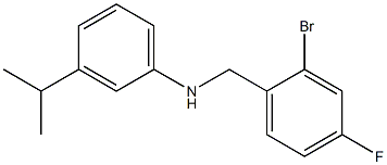 N-[(2-bromo-4-fluorophenyl)methyl]-3-(propan-2-yl)aniline Struktur