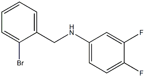 N-[(2-bromophenyl)methyl]-3,4-difluoroaniline Struktur