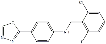 N-[(2-chloro-6-fluorophenyl)methyl]-4-(1,3,4-oxadiazol-2-yl)aniline Struktur