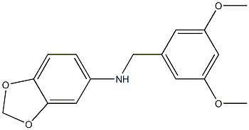 N-[(3,5-dimethoxyphenyl)methyl]-2H-1,3-benzodioxol-5-amine Struktur