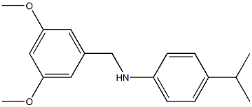 N-[(3,5-dimethoxyphenyl)methyl]-4-(propan-2-yl)aniline Struktur