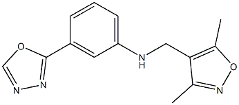 N-[(3,5-dimethyl-1,2-oxazol-4-yl)methyl]-3-(1,3,4-oxadiazol-2-yl)aniline Struktur