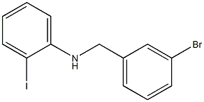 N-[(3-bromophenyl)methyl]-2-iodoaniline Struktur