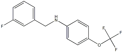 N-[(3-fluorophenyl)methyl]-4-(trifluoromethoxy)aniline Struktur