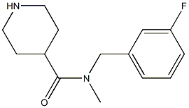 N-[(3-fluorophenyl)methyl]-N-methylpiperidine-4-carboxamide Struktur