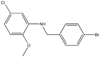 N-[(4-bromophenyl)methyl]-5-chloro-2-methoxyaniline Struktur