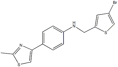 N-[(4-bromothiophen-2-yl)methyl]-4-(2-methyl-1,3-thiazol-4-yl)aniline Struktur