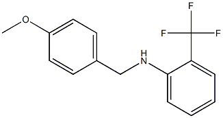 N-[(4-methoxyphenyl)methyl]-2-(trifluoromethyl)aniline Struktur