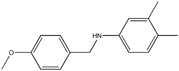 N-[(4-methoxyphenyl)methyl]-3,4-dimethylaniline Struktur