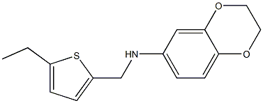 N-[(5-ethylthiophen-2-yl)methyl]-2,3-dihydro-1,4-benzodioxin-6-amine Struktur