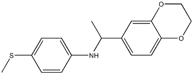 N-[1-(2,3-dihydro-1,4-benzodioxin-6-yl)ethyl]-4-(methylsulfanyl)aniline Struktur