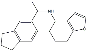 N-[1-(2,3-dihydro-1H-inden-5-yl)ethyl]-4,5,6,7-tetrahydro-1-benzofuran-4-amine Struktur