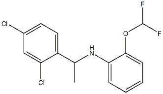 N-[1-(2,4-dichlorophenyl)ethyl]-2-(difluoromethoxy)aniline Struktur