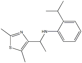 N-[1-(2,5-dimethyl-1,3-thiazol-4-yl)ethyl]-2-(propan-2-yl)aniline Struktur