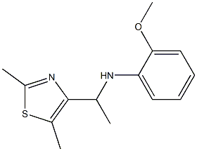 N-[1-(2,5-dimethyl-1,3-thiazol-4-yl)ethyl]-2-methoxyaniline Struktur