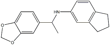 N-[1-(2H-1,3-benzodioxol-5-yl)ethyl]-2,3-dihydro-1H-inden-5-amine Struktur