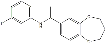 N-[1-(3,4-dihydro-2H-1,5-benzodioxepin-7-yl)ethyl]-3-iodoaniline Struktur