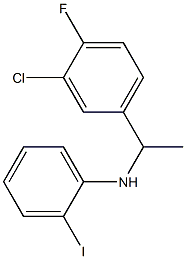 N-[1-(3-chloro-4-fluorophenyl)ethyl]-2-iodoaniline Struktur