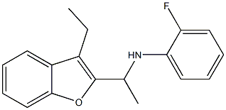 N-[1-(3-ethyl-1-benzofuran-2-yl)ethyl]-2-fluoroaniline Struktur