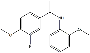 N-[1-(3-fluoro-4-methoxyphenyl)ethyl]-2-methoxyaniline Struktur