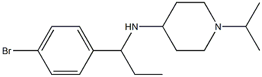 N-[1-(4-bromophenyl)propyl]-1-(propan-2-yl)piperidin-4-amine Struktur