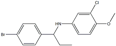 N-[1-(4-bromophenyl)propyl]-3-chloro-4-methoxyaniline Struktur