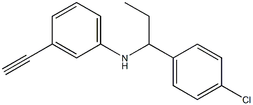 N-[1-(4-chlorophenyl)propyl]-3-ethynylaniline Struktur