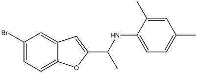 N-[1-(5-bromo-1-benzofuran-2-yl)ethyl]-2,4-dimethylaniline Struktur