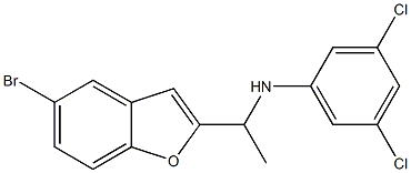 N-[1-(5-bromo-1-benzofuran-2-yl)ethyl]-3,5-dichloroaniline Struktur