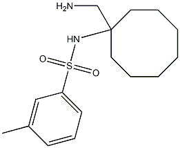 N-[1-(aminomethyl)cyclooctyl]-3-methylbenzene-1-sulfonamide Struktur