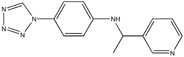 N-[1-(pyridin-3-yl)ethyl]-4-(1H-1,2,3,4-tetrazol-1-yl)aniline Struktur