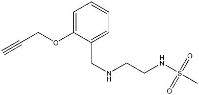 N-[2-({[2-(prop-2-yn-1-yloxy)phenyl]methyl}amino)ethyl]methanesulfonamide Struktur