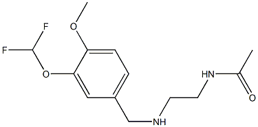 N-[2-({[3-(difluoromethoxy)-4-methoxyphenyl]methyl}amino)ethyl]acetamide Struktur