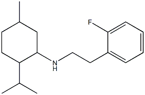 N-[2-(2-fluorophenyl)ethyl]-5-methyl-2-(propan-2-yl)cyclohexan-1-amine Struktur