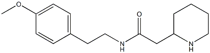 N-[2-(4-methoxyphenyl)ethyl]-2-(piperidin-2-yl)acetamide Struktur