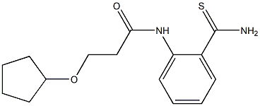 N-[2-(aminocarbonothioyl)phenyl]-3-(cyclopentyloxy)propanamide Struktur