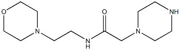 N-[2-(morpholin-4-yl)ethyl]-2-(piperazin-1-yl)acetamide Struktur